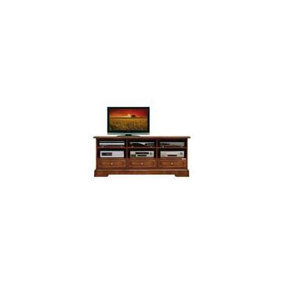 Meuble TV Hifi étagères + tiroirs en bois